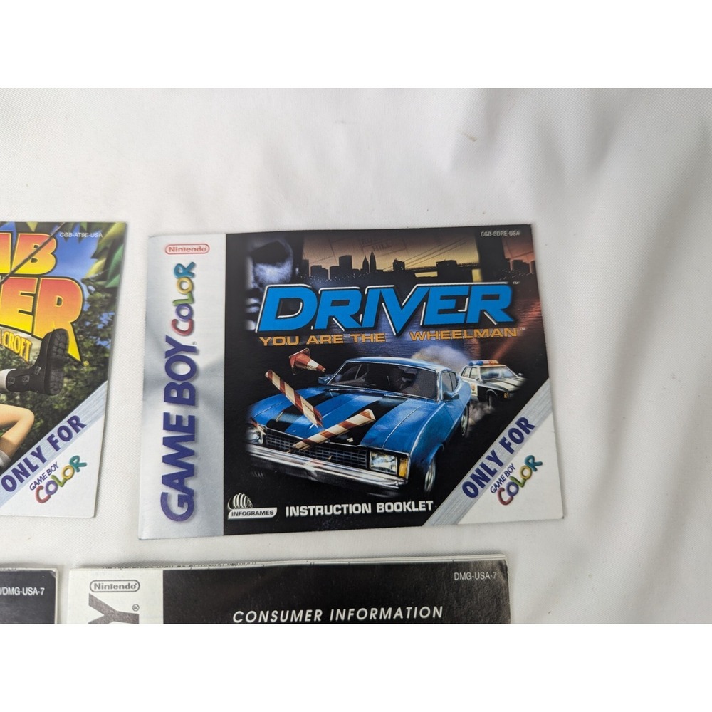 Nintendo‎ Gameboy Color Instruction Booklets Tomb Raider Driver Extras - Picture 3 of 5
